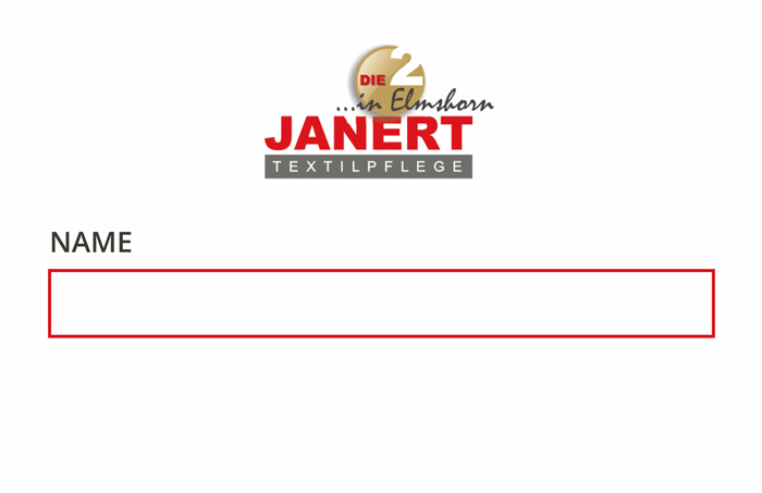 Janert Textilpflege Taner Karahan e.K. - Kundenkarte